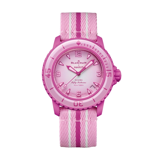 Swatch x Blancpain Bioceramic Scuba Fifty Fathoms Pink Ocean