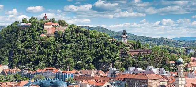 Blick über die Dächer der Stadt Graz