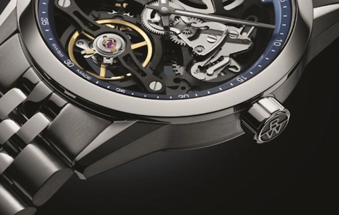 Detailansicht der Raymond Weil Freelancer Kaliber RW1212 Skeleton