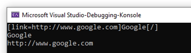 Die Visual-Studio-Entwicklerkonsole kann mit Hyperlinks nichts anfangen (Bild 3)
