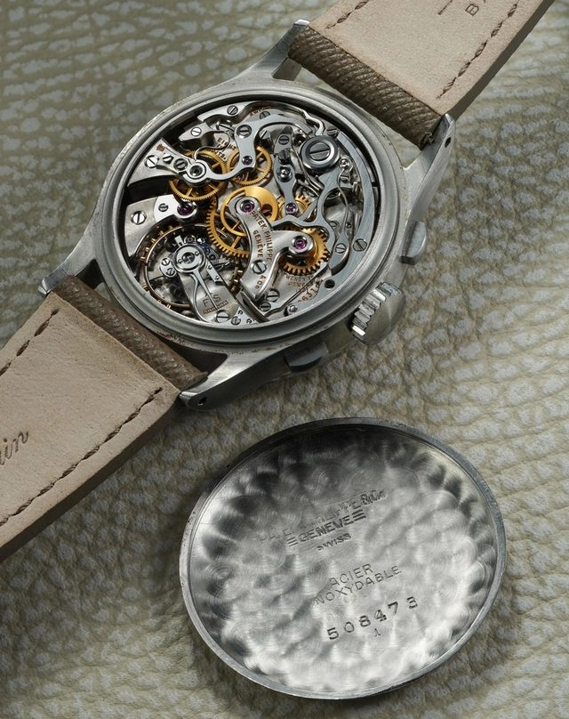 Das Handaufzugswerk der Patek Philippe Ref. 1518 in Stahl