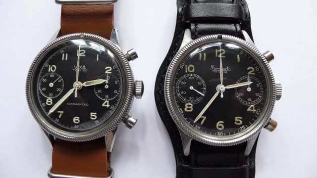 Ein Vixa-Chronograph für die Franzosen und eine Hanhart für die Bundeswehr.