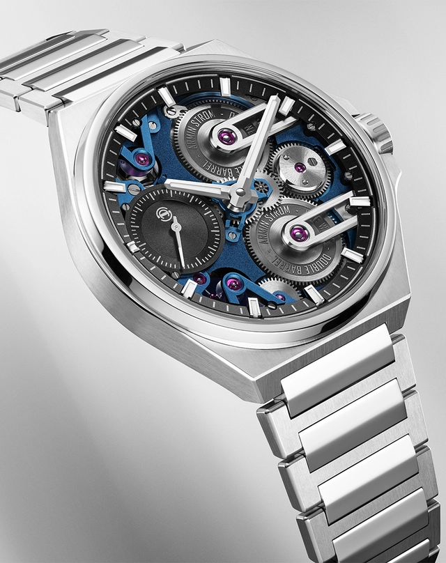 Armin Strom – One Week Manufacture Edition Blue, skelettierte Uhr mit Handaufzugskaliber