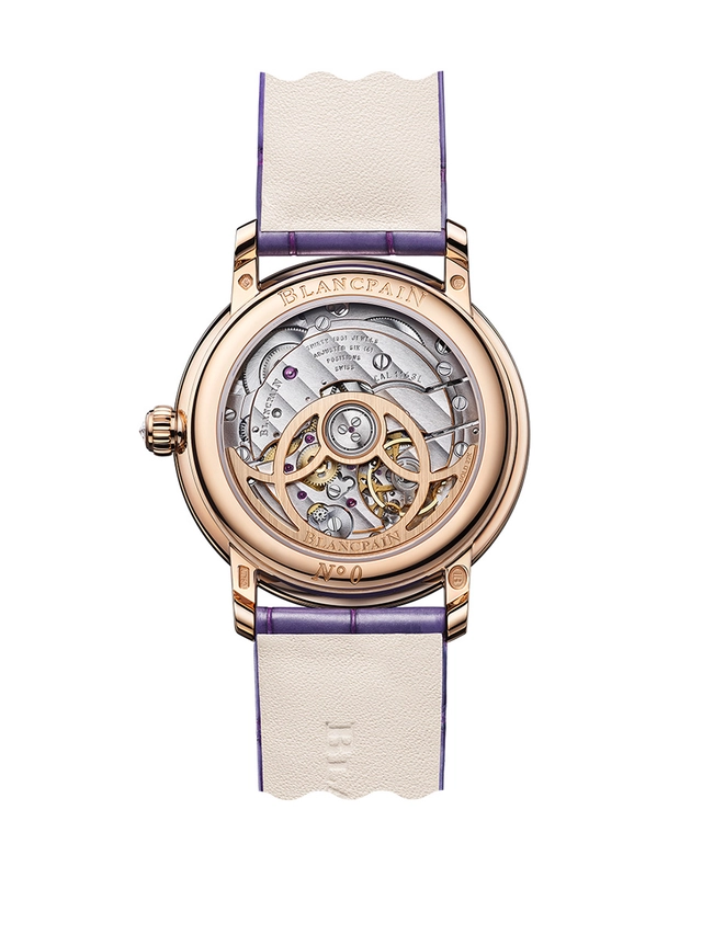 Blancpain_Ladybird_Purple_back.jpg Blancpain Ladybird Purple Gehäuserückseite, Sichtbares Werk