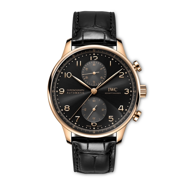 IWC Portugieser Chronograph Rotgold obsidian Soldat