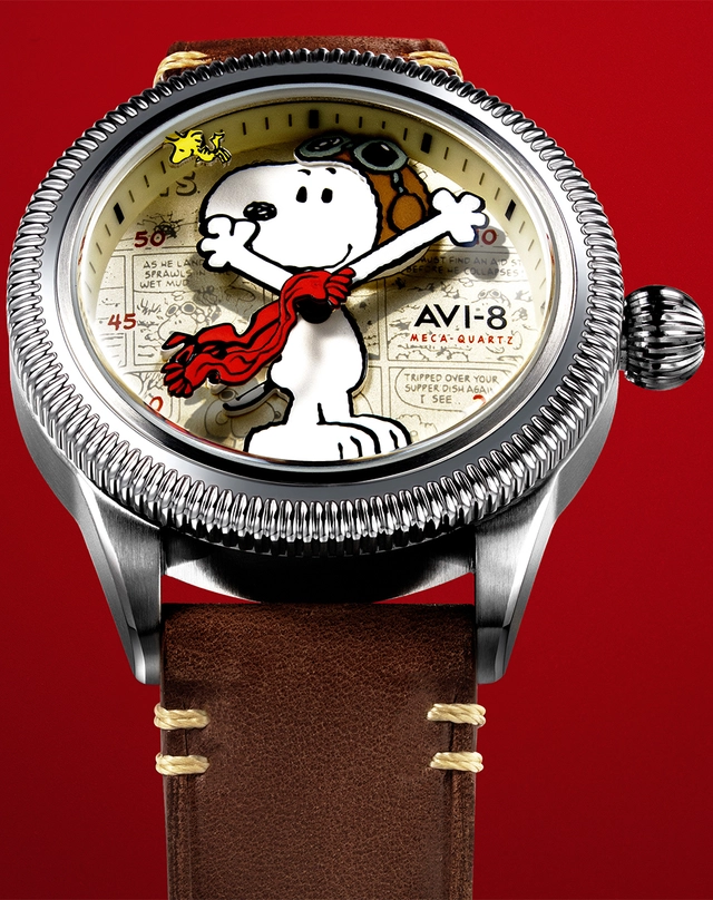 Avi-8 X Peanuts – Snoopy Flying Ace Limited Edition Avi-8 X Peanuts – Snoopy Flying Ace Limited Edition, limitierte Edelstahluhr
