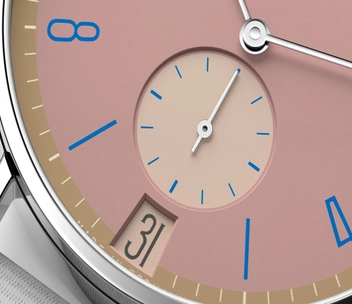 Nomos Glashütte Tangente 38 Datum Pompadour 175 Years Watchmaking Glashütte