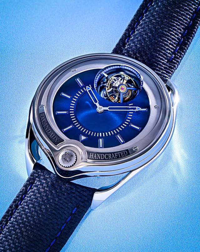 David Candaux – DC7 Blue Hawk, Titanuhr mit Tourbillon und blauem Zifferblatt
