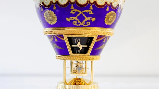 L'Epée Imperial Hot Air Balloon Tischuhr Einzelstück