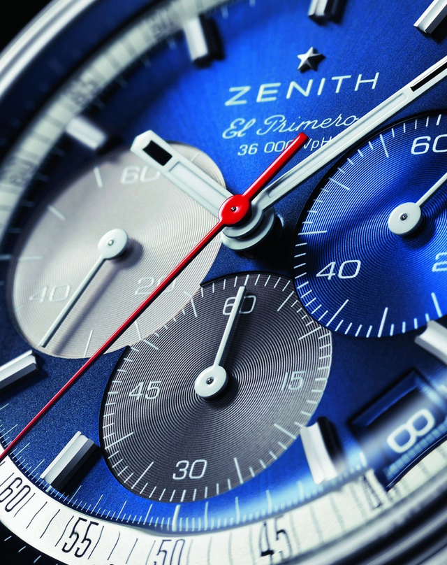 Zenith Chronomaster Original Blau Zifferblattdetail