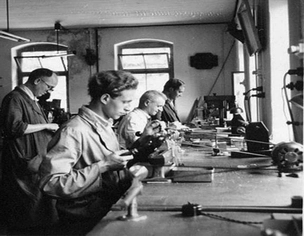 Mühle Glashütte: Produktion um 1950