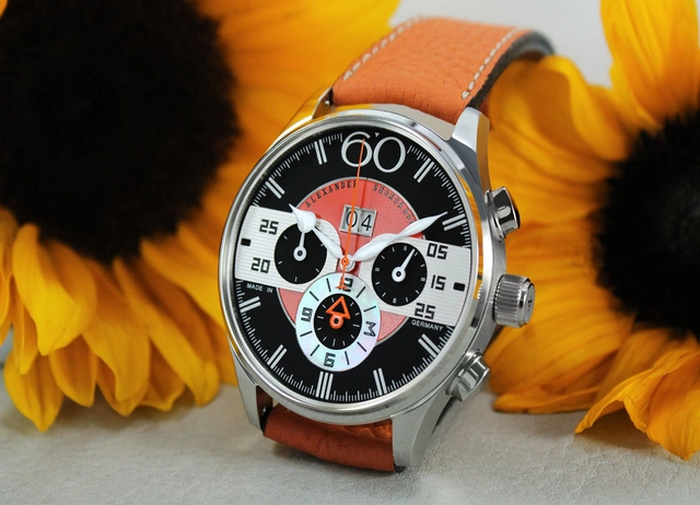 Alexander Shorokhoff: Big Date Chrono in Orange