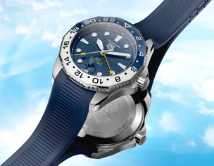 TAG Heuer: Aquaracer Professional 300 GMT am Kautschukband