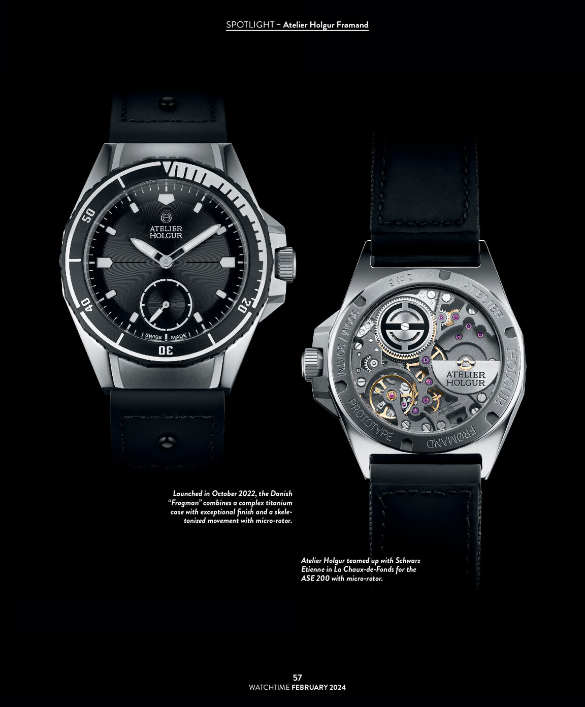 Atelier Holgur Frømand: Titanium Micro-Rotor Dive Watch | WatchTime