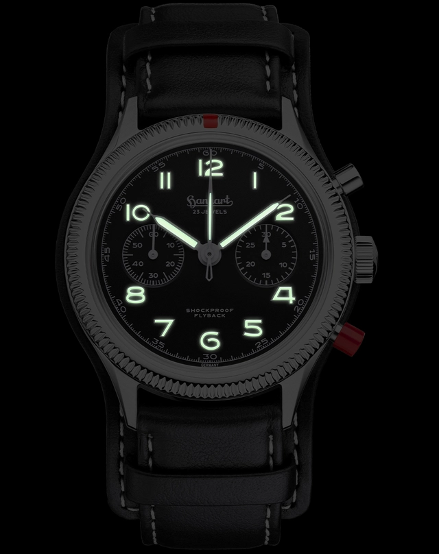 WatchTime-Hanhart-417ESHeritageFlyback-Lume.jpg Hanhart – 417 ES Heritage Flyback mit Superluminova