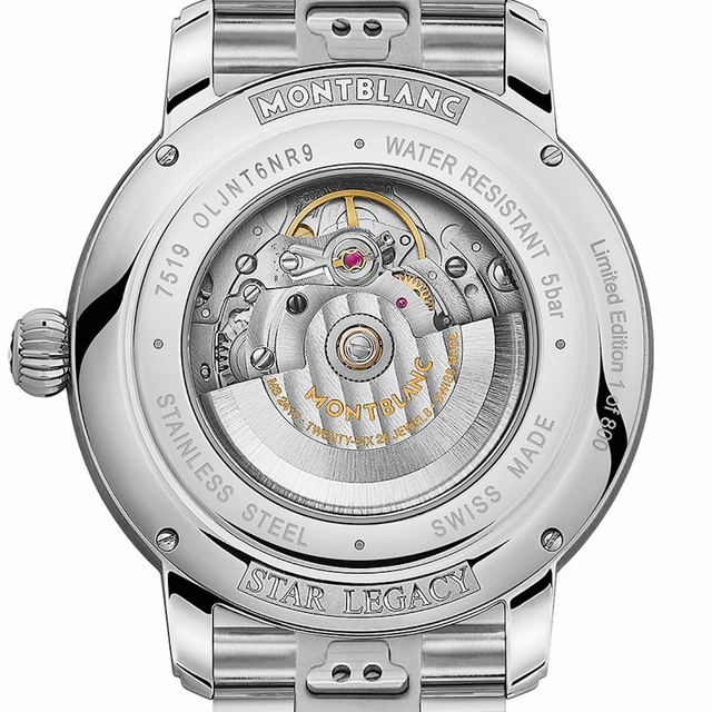 Der offene Gehäuseboden der Montblanc-Star Legacy Auto Date