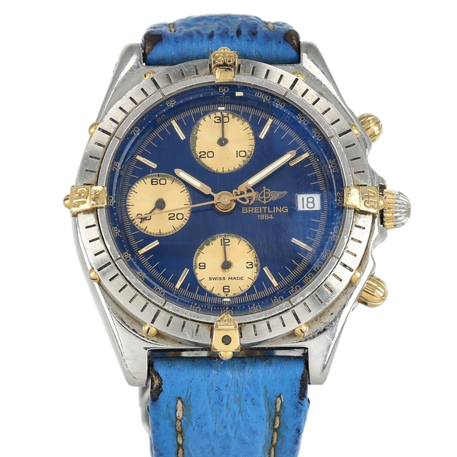 2 BreitlingBrice.jpg Frontansicht, Ziffeblatt und Armband der Breitling Chronomat von Pierre Brice