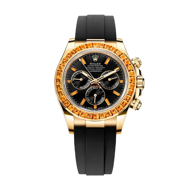 Rolex Daytona mit Sapphiren in Orange