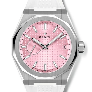 Großansicht des Zifferblatts der Zenith Defy Skyline Pink