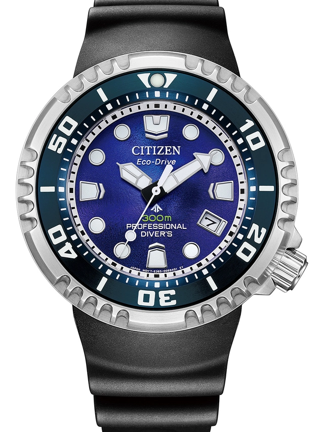 Citizen_Unite_with_Blue_Promaster_BN1025-08L_Soldat.jpg Citizen Unite with Blue Promaster, Referenz BN1025-08L, Uhr mit blauem Zifferblatt von vorne