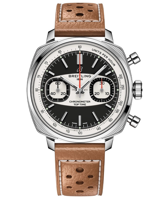 WatchTime-Breitling-TopTimeRacing-Schwarz-Freisteller.jpg Breitling Top Time Automatikchronograph mit Manufakturkaliber und schwarzem Ziffernblatt