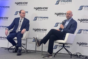 Matt Strauss and Dan Rayburn at NAB's Streaming Summit on April 16, 2024.
