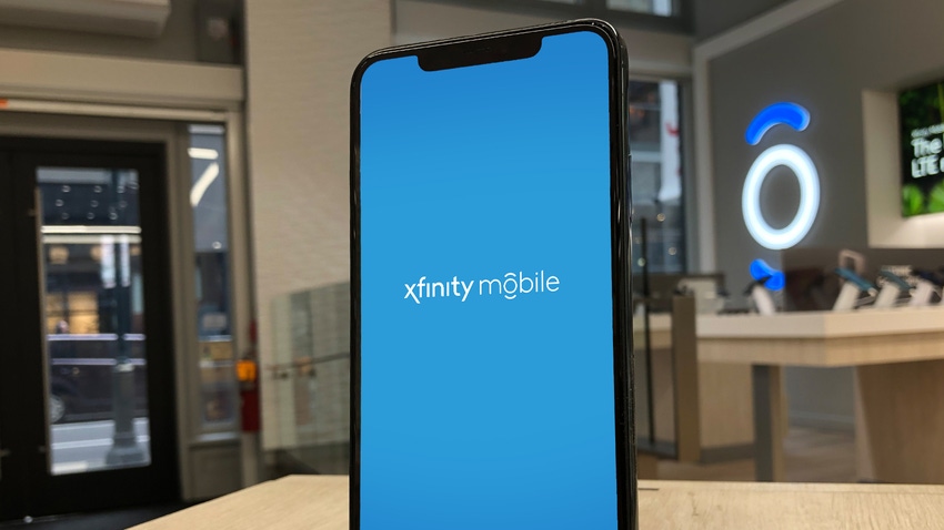 Xfinity mobile logo shown on phone