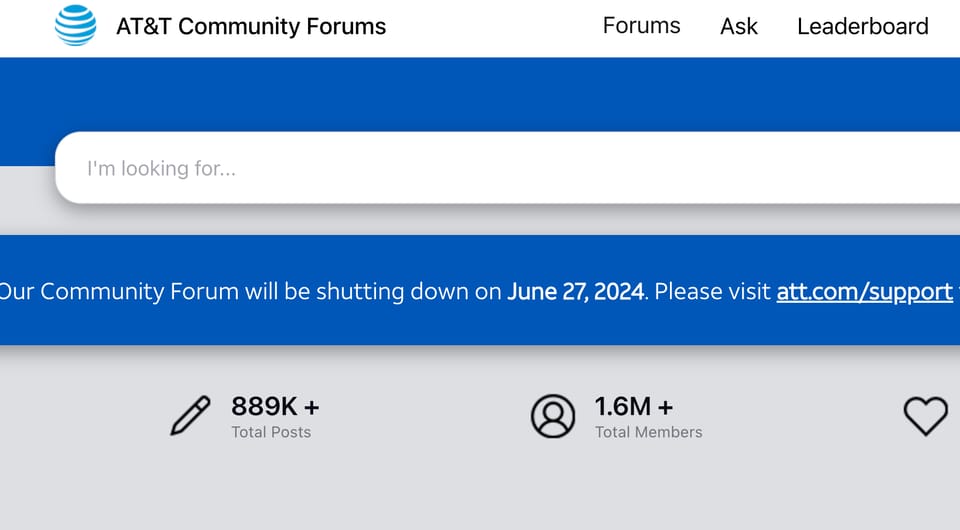 AT&T kills community forum website amid price hikes