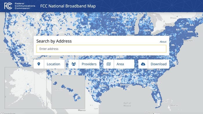 FCC national broadband map landing page. (Source: FCC)