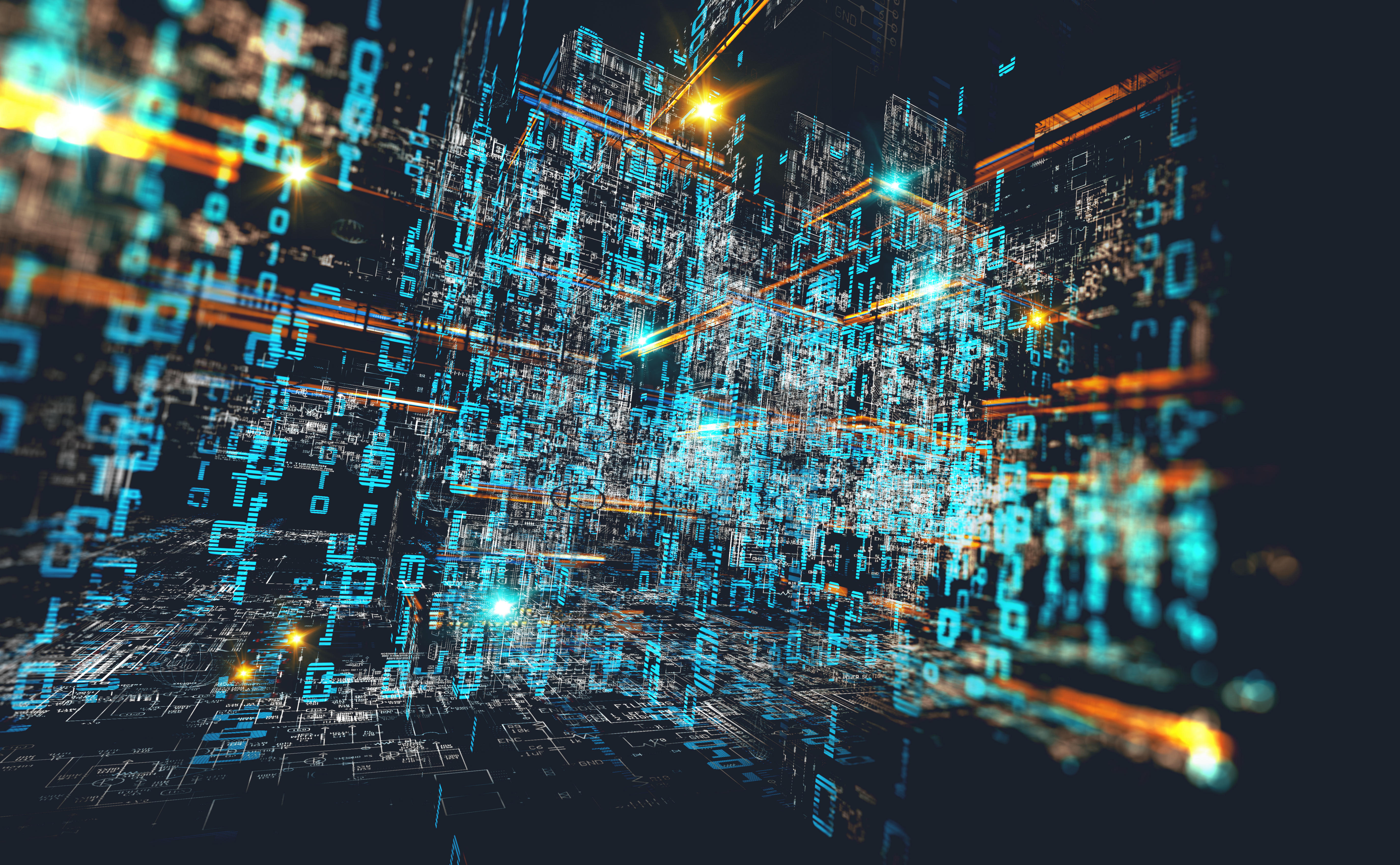 Abstract background of technology science and cloud computing