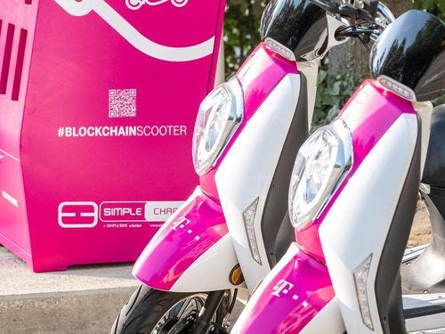 Deutsche Telekom reckons its blockchain scooters address problems related to e-mobility.