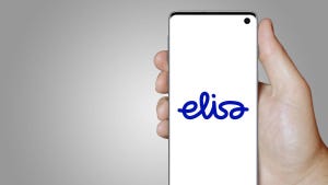 Elisa logo on a mobile phone.