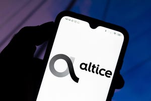 Altice logo on a smartphone.
