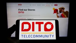 Dito logo on a smartphone in front of Dito website