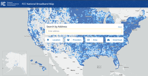 FCC National Broadband Map homepage