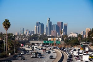 United States, America, California, Los Angeles, City, Downtown, freeway,