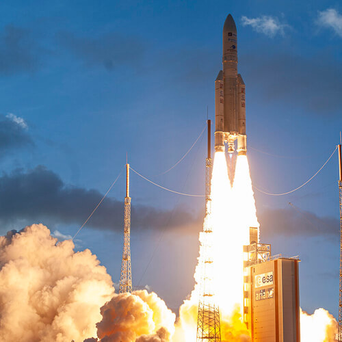 Arianespace orbits big sats for Embratel, Eutelsat
