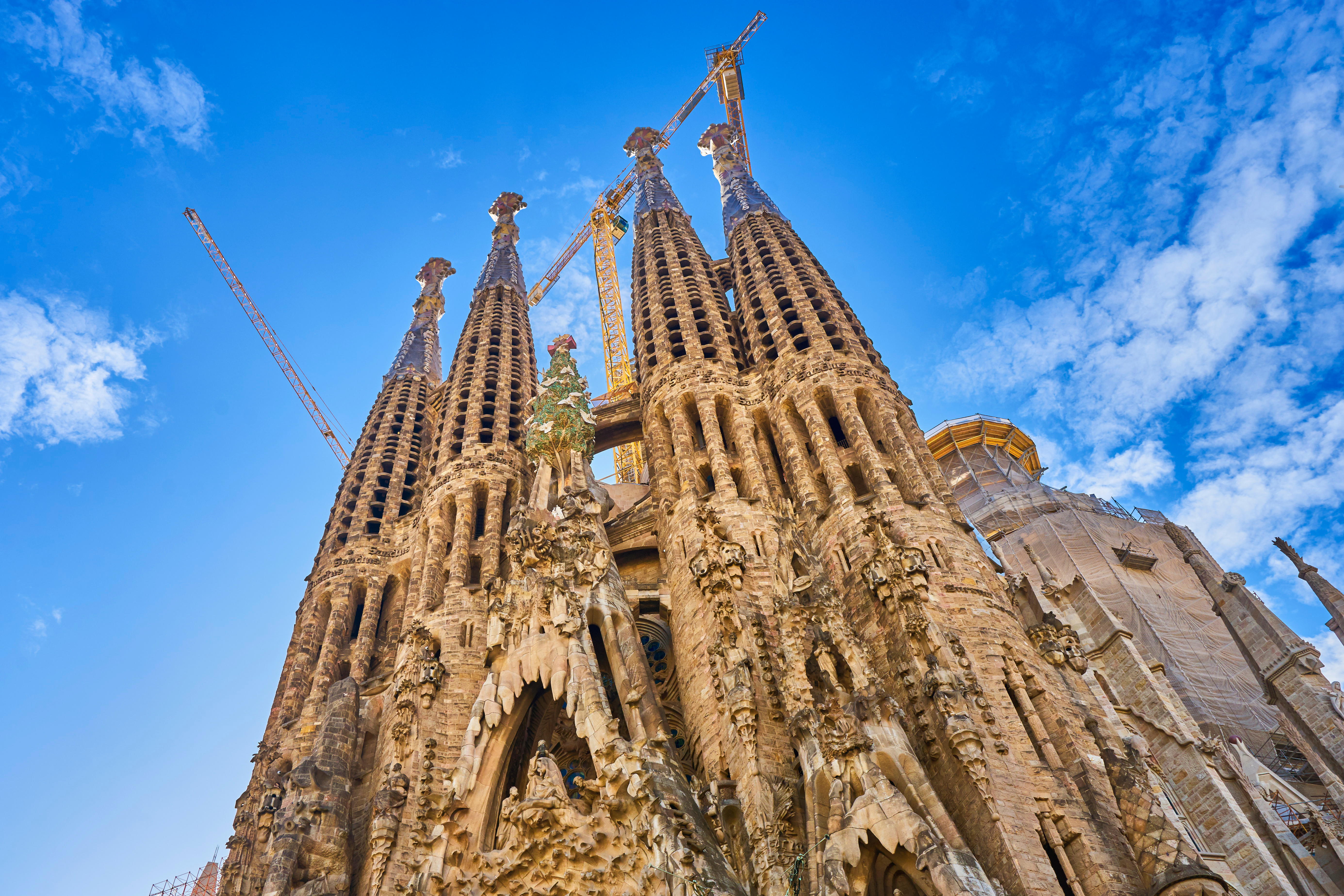 Sagrada Familia Cathedral designed by Antoni Gaudi in Barcelona, Spain