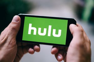  Hulu logo on a smartphone screen
