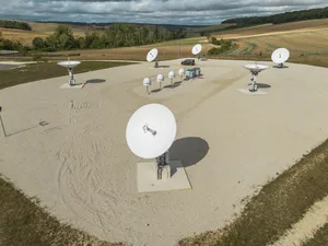 Satellite antennas at Orange’s teleport in Bercenay-en-Othe, France Satellite antennas at Orange’s teleport in Bercenay-en-Othe, France
