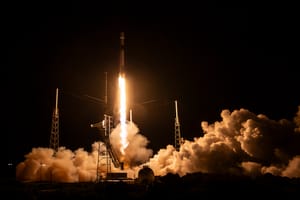 AST SpaceMobile Bluebird launch September 2024. (Source: SpaceX) AST SpaceMobile Bluebird launch September 2024. (Source: SpaceX)