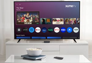 A Xumo-powered TV made by Pioneer for sale at Best Buy retail outlets.