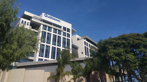 Qualcomm office building with logo sign