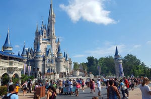 Disney Cinderella castle at Disney World in Florida 