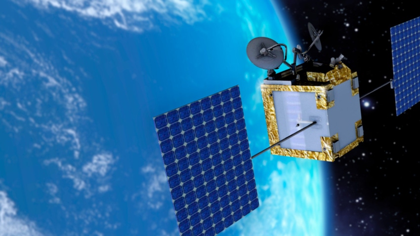 Satellite orbiting the Earth