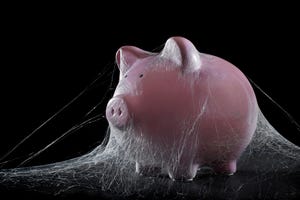 Piggy Bank with Cobwebs