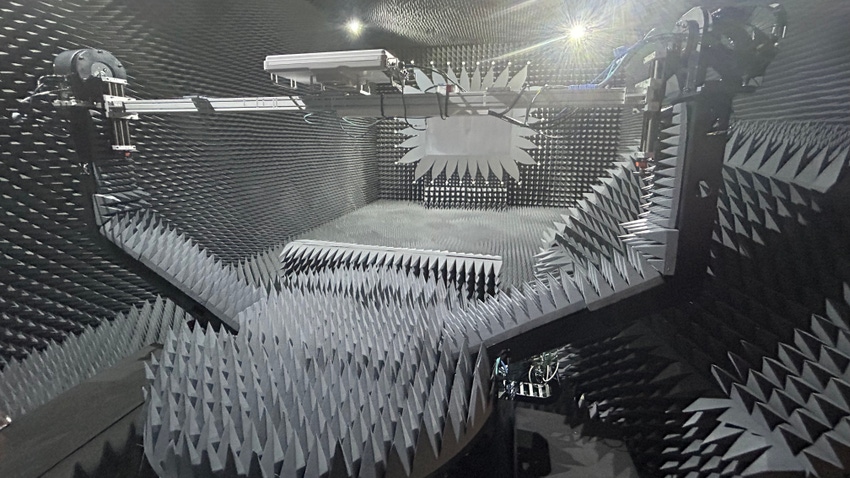 An anechoic chamber at Nokia's labs in Oulu, Finland
