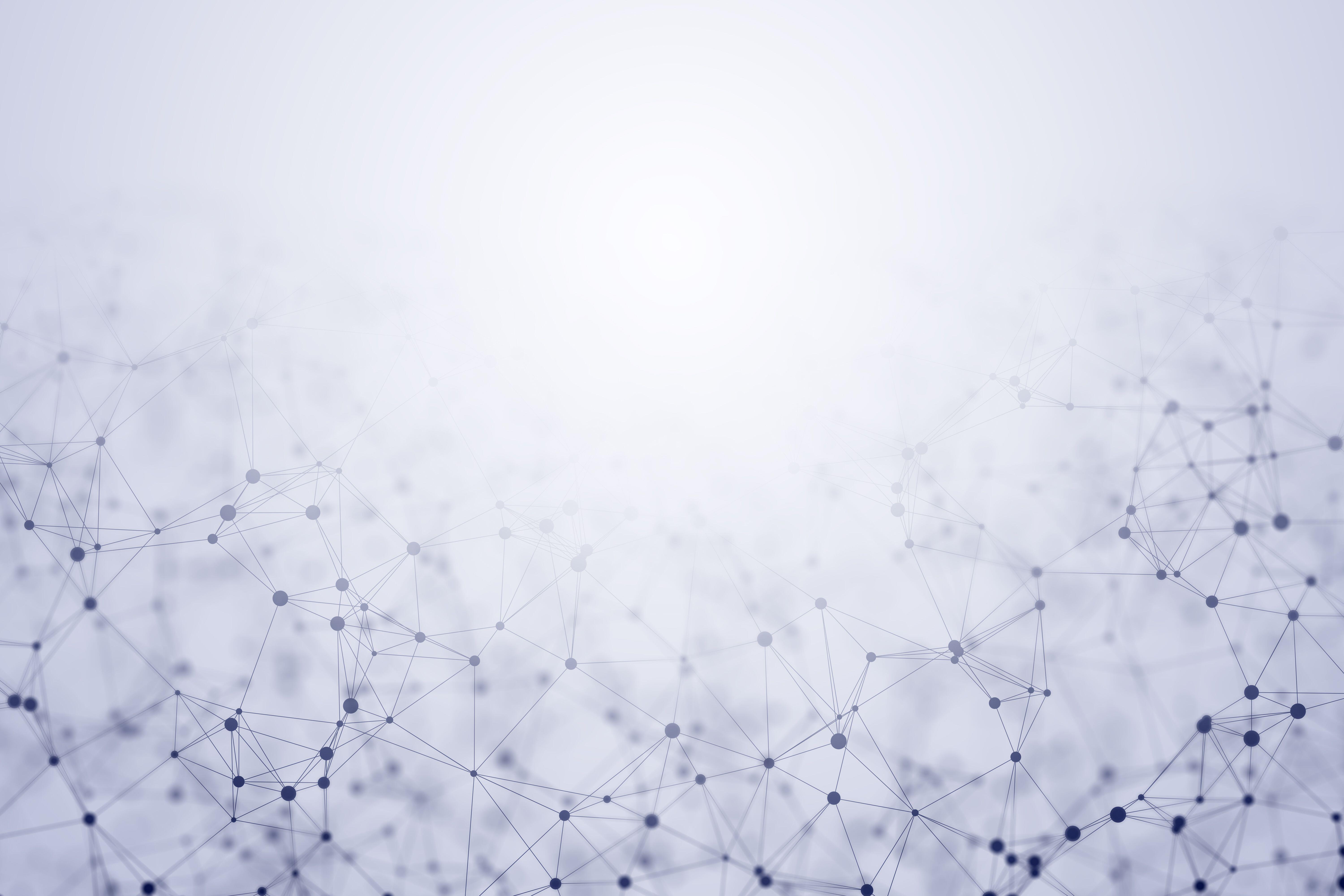 Abstract Technology Backgound with Particles Connections for Internet of Things (IoT) Communication
