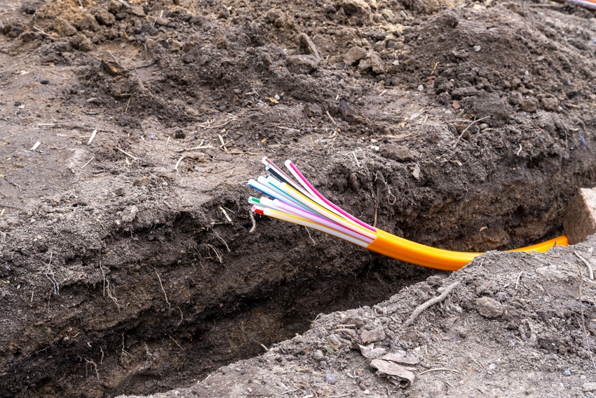 Fiber cable buried underground