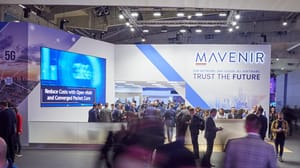 Mavenir trade show event with people in attendance Mavenir trade show event with people in attendance